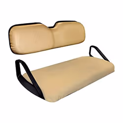 1Set Golf Cart Tan Front Seat Bottom Cover & Backrest for