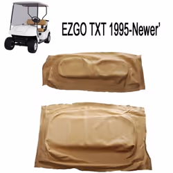 1Set Golf Cart Tan Front Seat Bottom Cover & Backrest for
