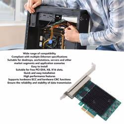 4 Port 2.5G PCIe Network Card 2.5 Gigabit Ethernet Adapter for PC