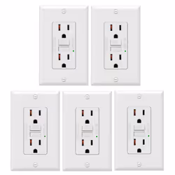 5Pack GFCI Outlets 15 Amp,Non-Tamper Resistan