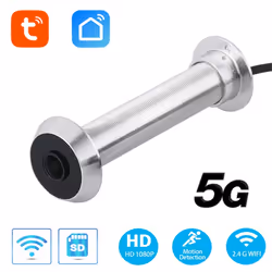 1080P Tuya Smart Life Home Digital Viewer Peepholes EU PLUG Silver