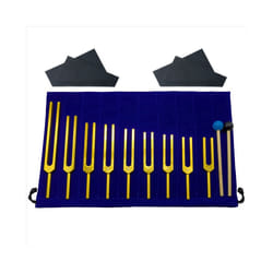 9 Golden Tuning Forks for Healing Chakras, Sound Therapy