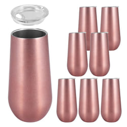 8 Packs Stemless Champagne Flutes Wine Tumbler