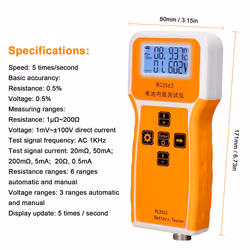 RC3563 Battery Voltage Internal Resistance Tester ,Tester Probe Clip
