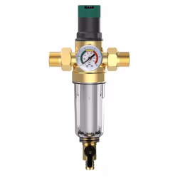Backwash Filter with Pressure Regulator and Pressure Gauge