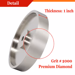, Dia 6x 1Inch Wide with 1/2 Inch Arbor, Grit 1000