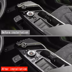 2Pcs Car Carbon Fiber Center Console Gear Shift Panel for EV6 LHD