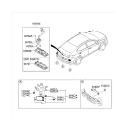 Handle Rear View Camera for Trunk Parking Assist