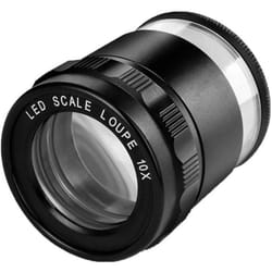 LED Scale Loupe 10X Illuminated Desktop Magnifier Metal Adjustable A