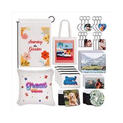 76Pcs Sublimation Blanks Products,DIY MDF Sublimation Keychain Blanks