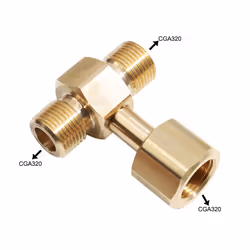 CO2 Tank Adapter,Soda Cylinder Brass CO2 Cylinder Tank CGA320 Adapter