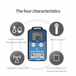 BT06 Mini Humidity Temperature Data Logger Bluetooth Recorder