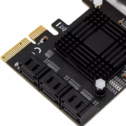 PCIEx4 to 6 Port SATA Expansion Card Supports 16T Hard Disk Card