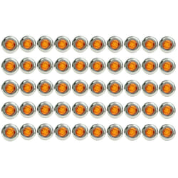 50PCS 3/4 Inch 3 LED Side Marker Lights for Trucks Boat Pckup Yellow