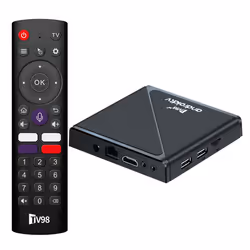TV98 PRO Android14 TV Box Allwinner H313 1G+8G TV Box Player UK Plug