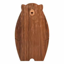 Wooden Board Cutting Board Cute Bear-Shaped Bread Tray,Brown