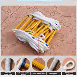 Flame Retardant Safety Rope Ladder, Ladder Escape Ladder,
