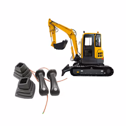 1Set L+R Excavator Joystick Assy Gears Handle with Dust Cover