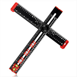 Woodworking 2 in 1 Drilling Positioning Ruler Combination Angle Ruler