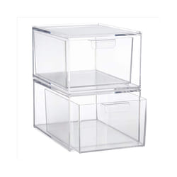 Stackable Clear Organizer Drawers 4.5-Inches Tall Organize Cosmetics
