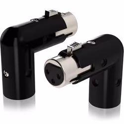 4Pcs 3Pin XLR Angle Adapter Male To Female XLR 90 Degree Adapter