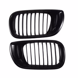 Gloss Black Front Hood Kidney Grill for - E46 3 Series 2002-2005
