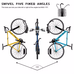 1 PACK Swivel Bike Wall Mount Bike Rack