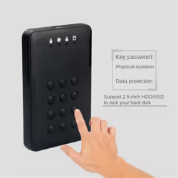 HDD Enclosure SSD Case Encrypted Hard Drive Enclosure 5Gbps USB3.0