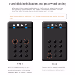 HDD Enclosure SSD Case Encrypted Hard Drive Enclosure 5Gbps USB3.0