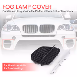 1 Pair Front Bumper Grille Cover Grill Trim for X5 E70 2011-2013
