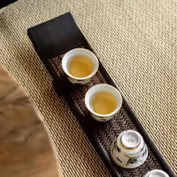 1Pcs Paulownia Cup Holder Mat Tea Cup Tray Tea Set Wood Tray
