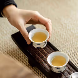 1Pcs Paulownia Cup Holder Mat Tea Cup Tray Tea Set Wood Tray