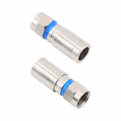 Compression RG6 F Connector Coax Adapter Plug for Cable TV (50 Pack)