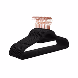 20Pack Velvet Hangers Non-Slip Felt Hangers, for Coats(Black)
