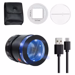Loupe Magnifier 10x,Rechargeable Jewelers Magnifying Glass
