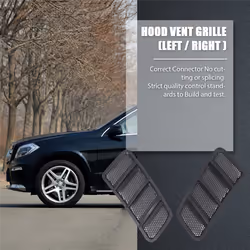 2Pcs Front Hood Vent Grille Air Flow Intake for W166