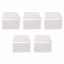 Transparent Shoe Box Storage Box Drawer-Type Plastic Shoe Rack White