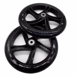 2 Pieces Scooter Wheel 200 mm PU Material Wheel,Transparent Black
