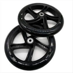 2 Pieces Scooter Wheel 200 mm PU Material Wheel,Transparent Black