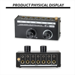 Audio Switcher -6-Way 3.5/6.35mm Stereo Audio Switch
