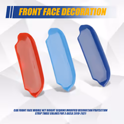 Car Front Face Middle Net Bright Sequins Modified Decoration Strip