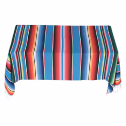 Mexican Blanket Sarape Picnic Rug Throw Tablecloth Hot Rod, 150X215cm