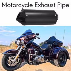 28Mm Motorcycle Exhaust Muffler Pipe Kit Exhaust Racing Pipe Black
