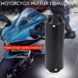 28Mm Motorcycle Exhaust Muffler Pipe Kit Exhaust Racing Pipe Black