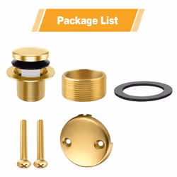 Gold Tub Drain Overflow Kit-Universal Bathtub Drain Replacement