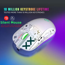 T90 2.4G Wireless Mechanical Mouse RGB Gaming Mouse White