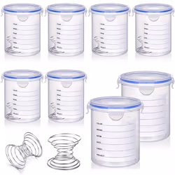 8 Sets Paint Container with Mixing Ball Touch Up Paint Cups (800 ML)