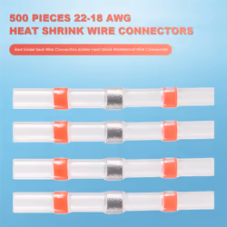 500 Pcs 22-18 AWG Red Solder Seal Wire Connectors Solder Waterproof