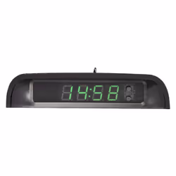 Car Clocks with Night Thermometer Stick-on Digital Solar 24-Hour