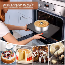 3Pcs 6/7/9 Inches Angel Food Cake Pan Griddle Cake Pans Baking Pans